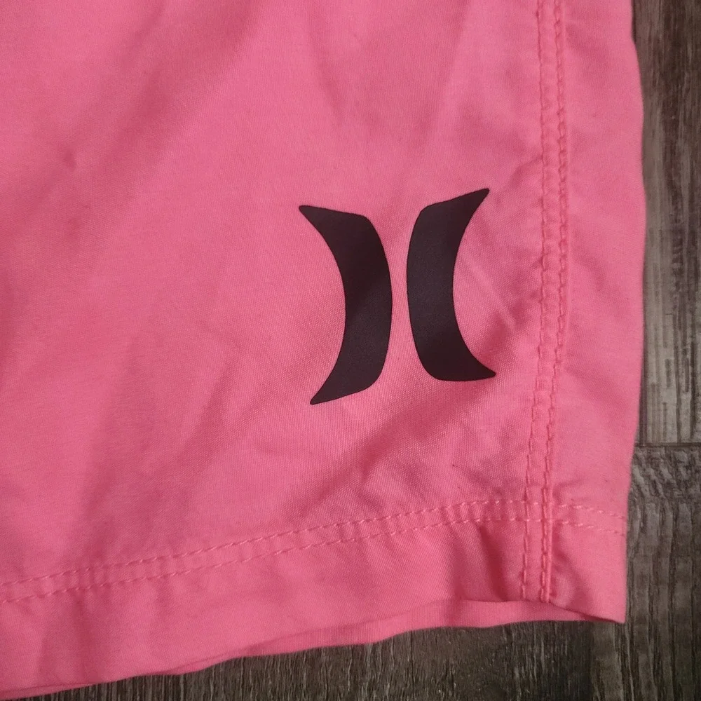 Hurley Board Shorts Mens 36 Pink Swim Trunks Surf Beachwear Logo Pocket Cord Hot